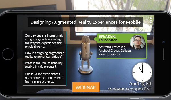 Designing Mobile Augmented Reality Experiences webinar