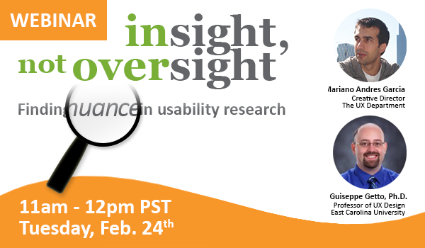 Nuance in Usability Research webinar