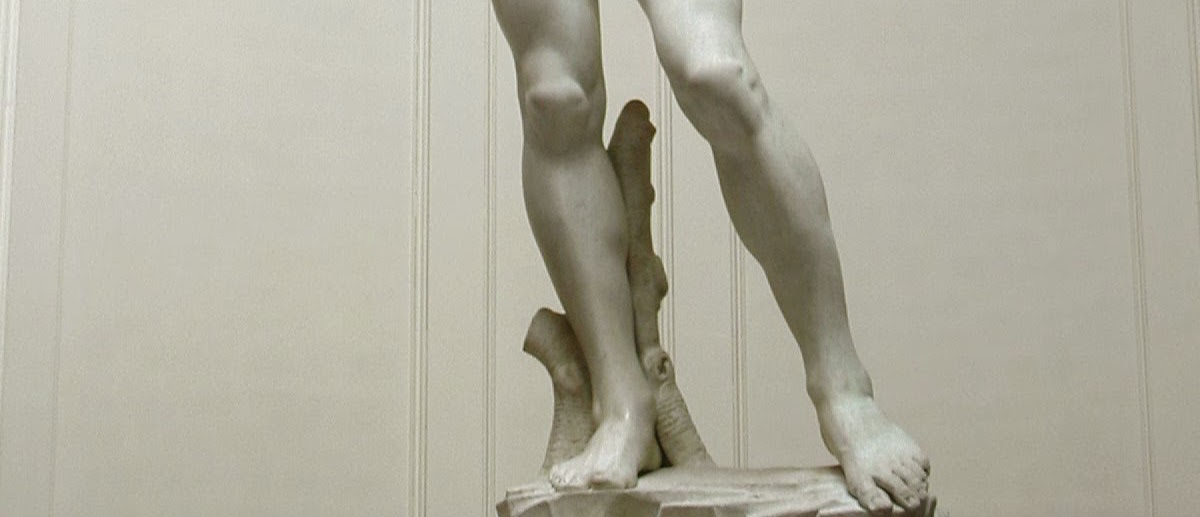 Legs of the David sculpture by Michelangelo