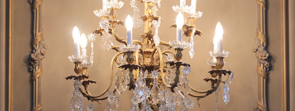 A luxurious chandelier