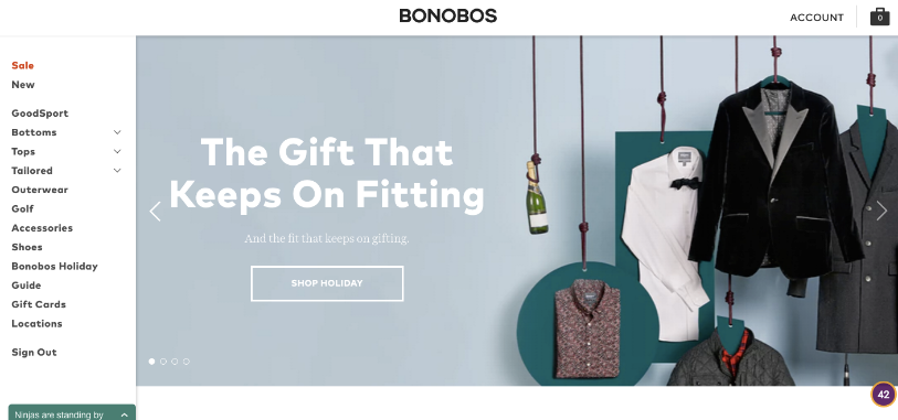 Bonobos website big picture style