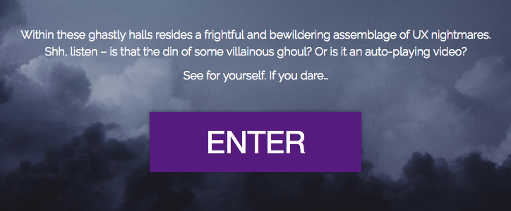 Text from the House of Horrors landing page