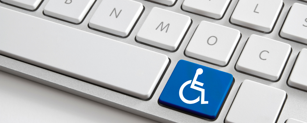 accessibility in ux design wheelchair sign on keyboard