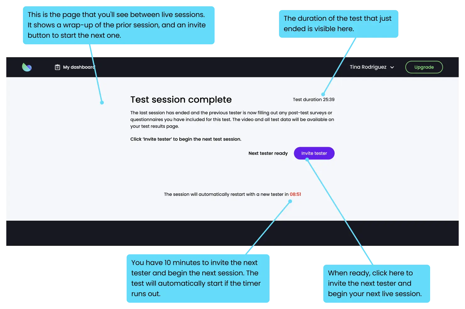 Moderator tips between your live sessions